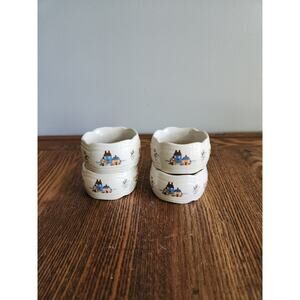 Vtg International Heartland Napkin Rings set of 4